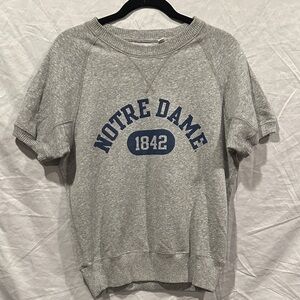 League Gray Triblend Sweatshirt with Red and Blue Label